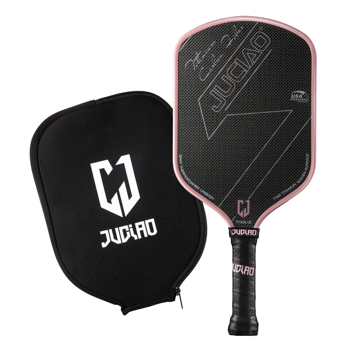 JUCIAO T-Titanium Pickleball Carbon Fiber Paddle