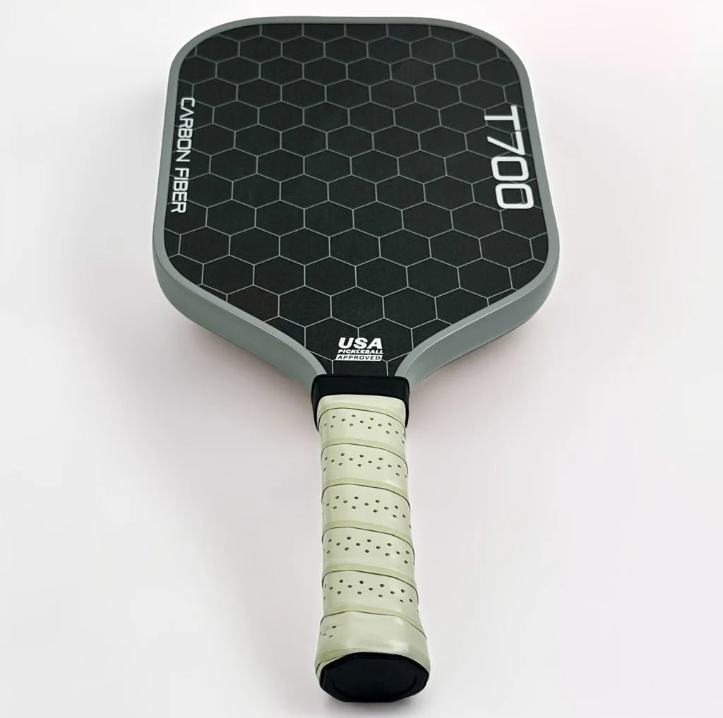 T700 Carbon Fiber Pickleball Paddle, Carbon Friction Surface, Polymer