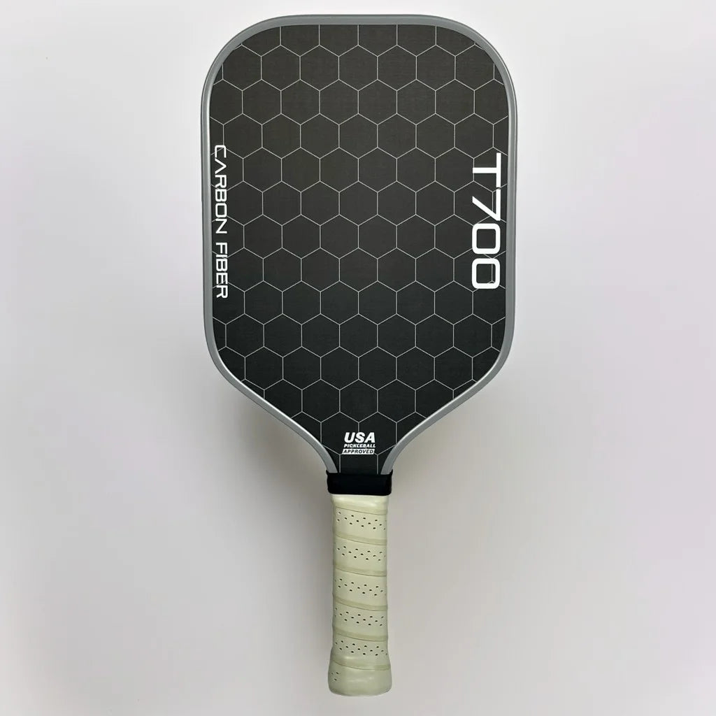 T700 Carbon Fiber Pickleball Paddle, Carbon Friction Surface, Polymer